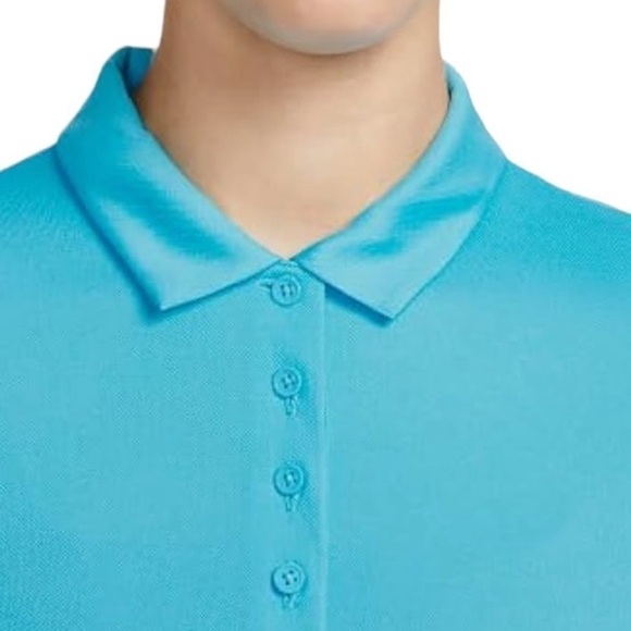 NWT Nike Dri-FIT Victory Women's Golf Polo Alpha, lBaltic Blue/Black) - Picture 3 of 5